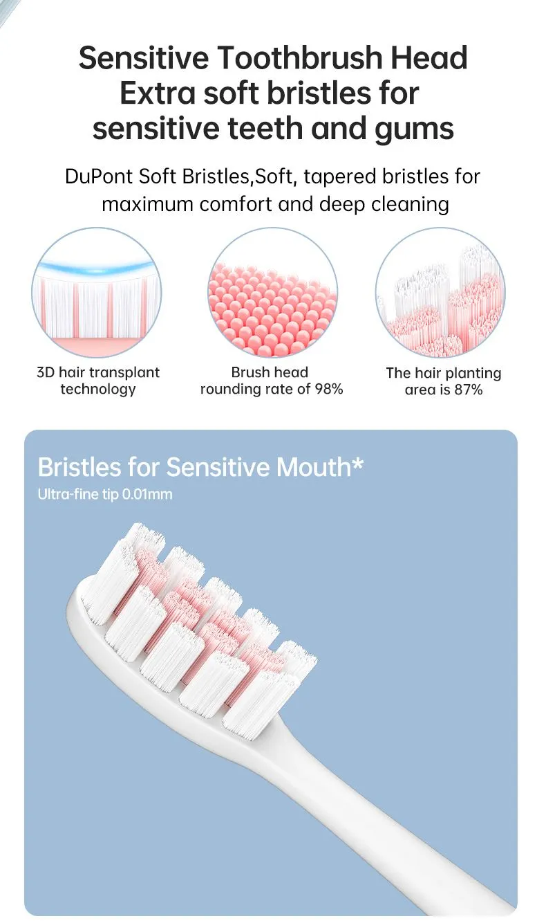 T6 electric toothbrush with 3 head brush T6 electric toothbrush with 3 head brush