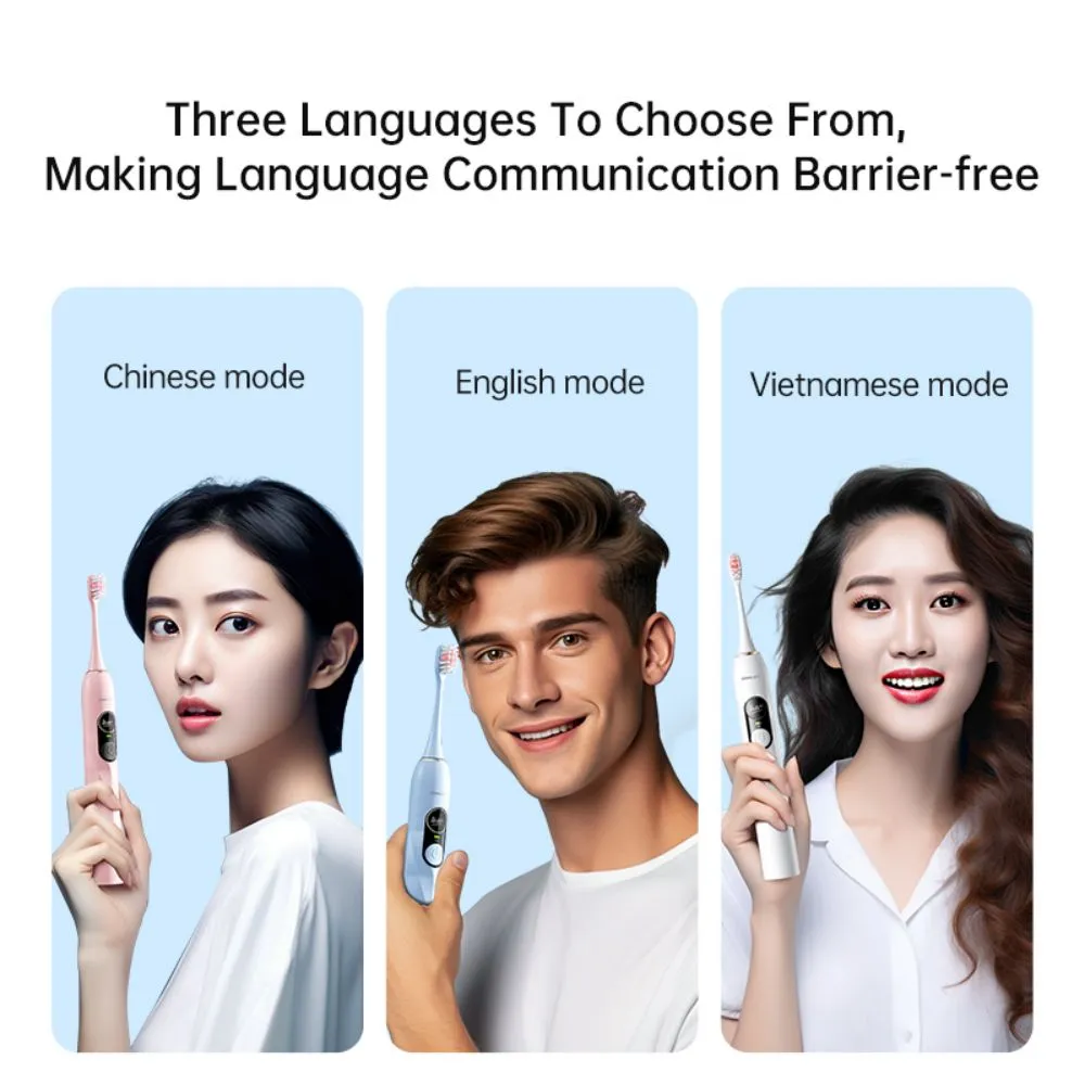 V3 Smart Electric Toothbrush with Color Screen and Pressure-Sensing
