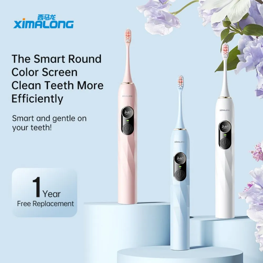 V3 Smart Electric Toothbrush with Color Screen and Pressure-Sensing