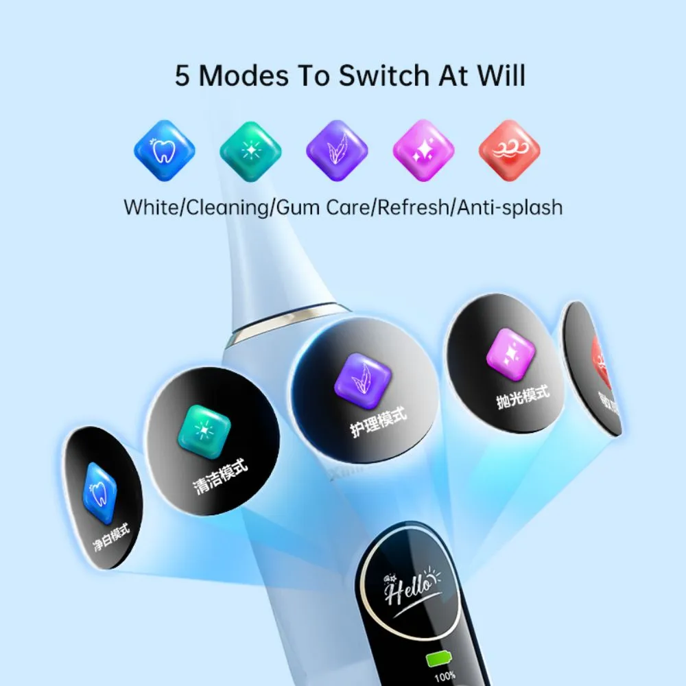 V3 Smart Electric Toothbrush with Color Screen and Pressure-Sensing