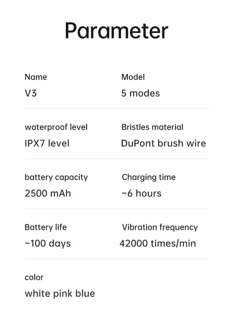 V3 color screen smart electric toothbrush V3 color screen smart electric toothbrush