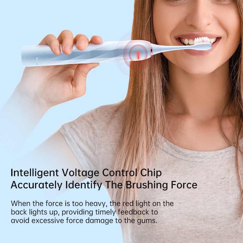 Ximalong Factory ODM OEM Customized 5 Modes Smart Round Color Screen Intelligent Pressure-Sensitive Electric Toothbrush