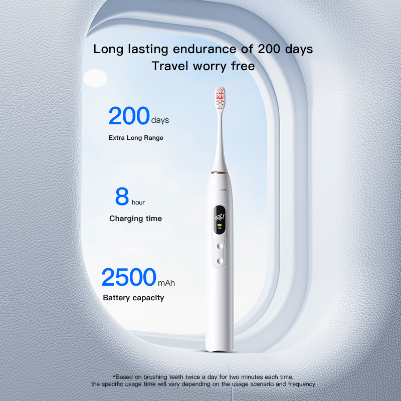 XIMALONG Professional Brand Rechargeable Travel Portable Sonic Electric Toothbrush 5 Working Modes IPX7 Soft Adult Type