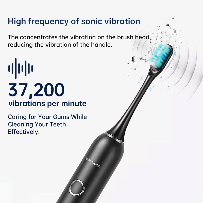 XIMALONG Professional Oral Care Adult 5 Modes Blue Light Home Use Sonic Electric Toothbrush Private Label