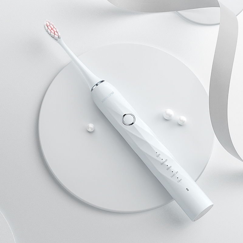 USB Rechargeable Soft Bristle Adult Electric Toothbrush Waterproof Ultrasonic Automatic with Replaceable Heads IPX7 Certified