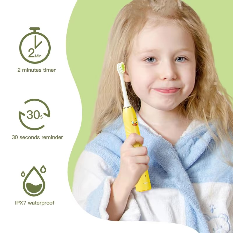 Wholesale Children's Electric Toothbrush Smart Sonic Household Soft Bristle Toothbrush Portable Kids Cartoon Toothbrush