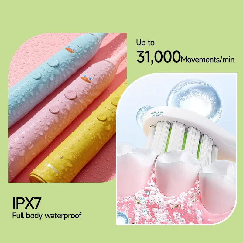 Wholesale Children's Electric Toothbrush Smart Sonic Household Soft Bristle Toothbrush Portable Kids Cartoon Toothbrush