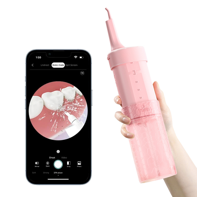Waterproof Teeth Care Water Flosser Oral Clean Irrigator 3 Modes Intelligent Portable Dental Rinser with Light