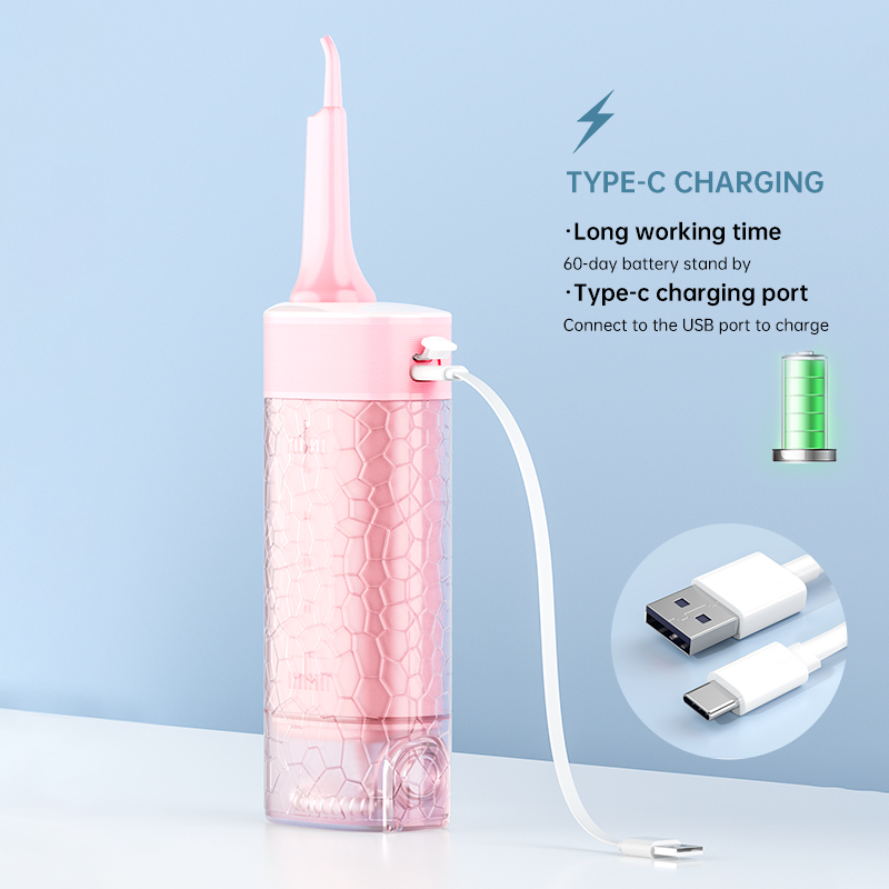 Waterproof Teeth Care Water Flosser Oral Clean Irrigator 3 Modes Intelligent Portable Dental Rinser with Light