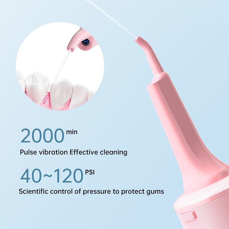 Waterproof Teeth Care Water Flosser Oral Clean Irrigator 3 Modes Intelligent Portable Dental Rinser with Light