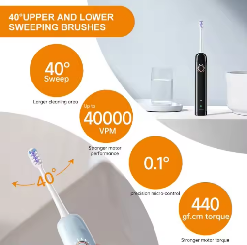 Hot Sale Slim Sonic Ultrasonic Oscillation Electric Toothbrush for Adults Custom Private Label